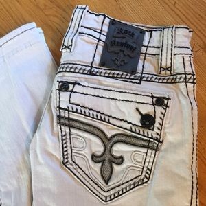 Men’s Rock Revival Jeans 30 x 34 Lyle white